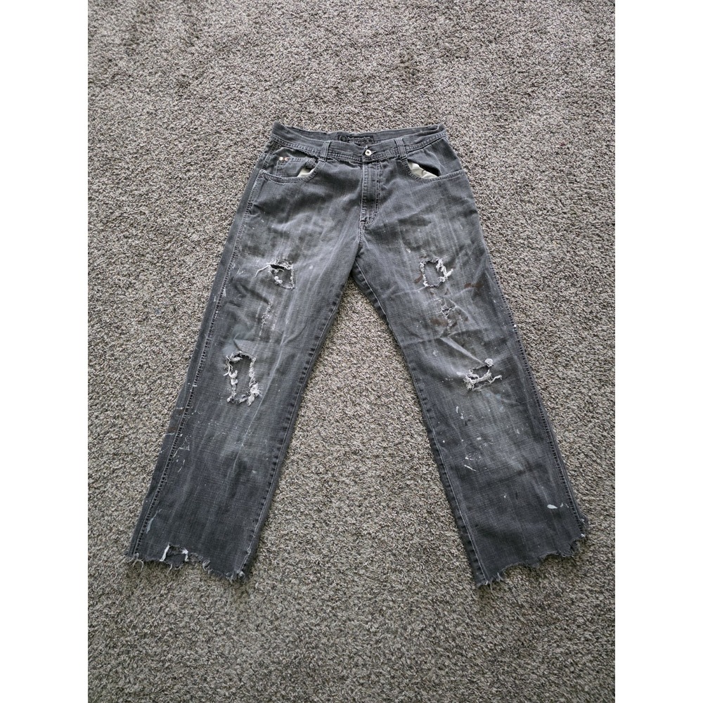 Vintage Southpole Red Tab Black Jeans 36X34 Baggy Skater Hip Hop Y2K Grunge